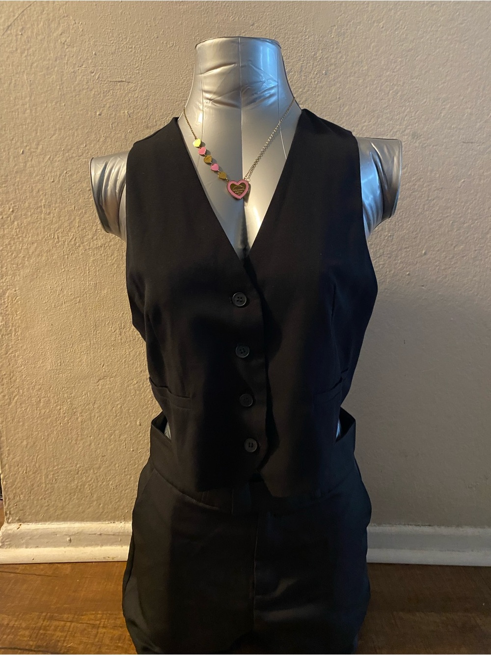 Black Women's Tailored Vest